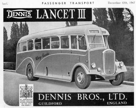 Lancet III advert from 1947